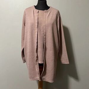 Bea Basics Women's Cream Knit Ribbed Tank Top & Cardigan Set Size XL
